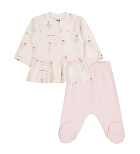 Civil Baby Balerin Empirme 1-9 Ay Pijama Takımı - Ekru