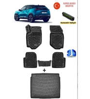 Peugeot 2008 2020 Sonrası Uyumlu 3D Havuzlu Paspas ve 3D alt KADEME Bagaj Havuzu Seti (BENZİN/DİZEL) ASMA KOKU VE NUMARATÖR HEDİYELİ