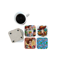 Ghostbastır Design Toy Story Dekoratif Ahşap Bardak Altlığı Seti 043