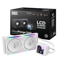 Dragos AquaForge V2 240MM Beyaz ARGB LCD Ekranlı İşlemci Sıvı Soğutucu