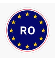 Romanya Avrupa Birliği ülke kodu Araba Sticker 14CM 2 Adet