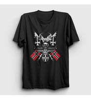 Presmono Unisex Siyah Norway Mayhem T-Shirt 64941tt