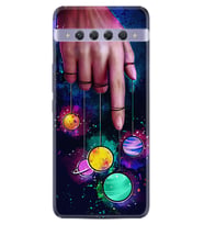 TCL 10 Plus Kılıf Silikon Desen Finger planet 1740