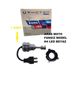 Motosiklet, Atv Photon Xenon Led Ampül H4 12-24 V Zero Fansız Model (Sessiz) 1 ADET-ARAS MOTO (Siyah)