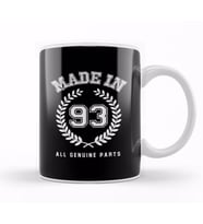 1993 Made In 93 All Genuine Parts Kupa Bardak Porselen