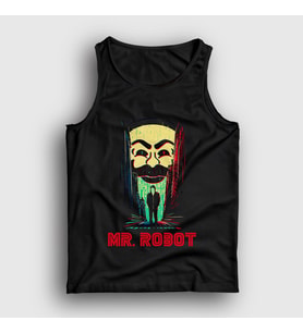 Presmono Unisex Siyah Poster Hacker Mr Robot Atlet 410153tt