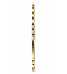 Sertifikalı 316L Çelik Premium Zirkon Taşlı Gold Kaplama Kadın Bileklik