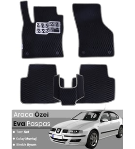 SEAT LEON 1M (1998-2004) Uyumlu EVA Paspas Tam Set–Oto Paspas,Araca Özel,Kolay Montaj