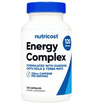 Nutricost Energy Complex 120 Capsules,.Abd Menşei (Renksiz)