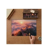 Günbatımı Çin Seddi Tasarımı 240 parça Ahşap Puzzle Ahşap Kutuda MP03190