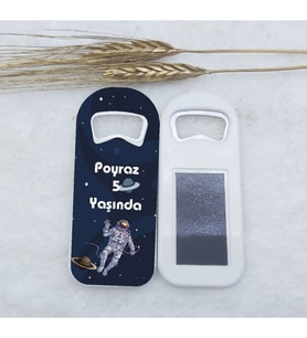 15 Adet Astronot Temalı Uzun Açacak Magnet 4,5x10,5 Cm Uv Doğum Günü Hediyeliği Uzay Temalı Açacak -