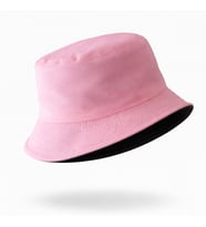 Perlotus Çift Taraflı Bucket Kova Balıkçı Şapka Unisex %100 Pamuklu Siyah İç Ast (Pembe)