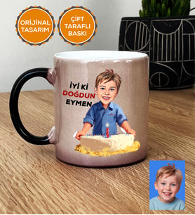 Kişiye Özel Karikatürlü Erkek Çocuğa Hediye Kupa Bardak Sihirli Erkek Çocuk Hediyeleri Doğum Günü Hediyesi