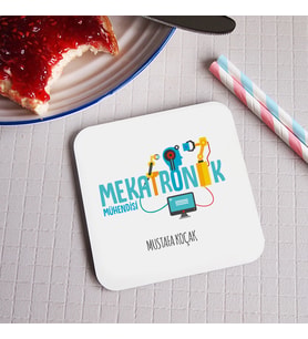 Kişiye Özel Mekatronik Mühendislerine Özel Bardak Altlığı