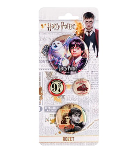 Rozet & Broş Harry Potter Hogwarts Express 4 adet Lisanslı (Karışık)