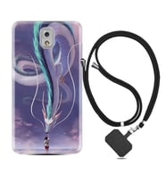 Samsung Note 3 4 5 8 9 20 Ultra 10 Lite Kılıf Boyun Askılı Silikon Kız ve Ejderha 1742