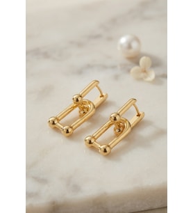 Gold Renk Pirinç Tifani Model Kadın Küpe TJ-BKP11944
