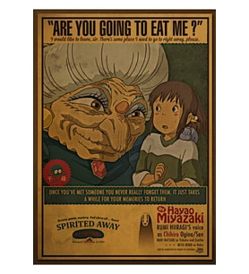 Spirited Away Miyazaki Ahşap Tablo