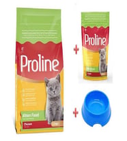 Proline Yavru Kedi Maması 1.2 Kg Tavuk Etli + 400 GR + Küçük Mama Kabı