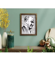 BK Home Atatürk Tasarımlı Doğal Masif Ahşap Çerçeveli Tablo-32