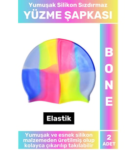 Özel Üretim Su Geçirmez Elastik Yüzücü Havuz Deniz Yüzme Şapkası Yumuşak Silikon Bone 2 Adet
