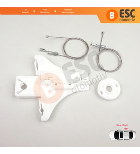 VW Passat B5 B5.5 3B 3BG Skoda Superb MK1 3U 3B5839462 İçin Sağ Arka Cam Kriko Tamir Seti
