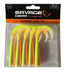 Savage Gear LB Sandeel Curltail 7 cm 2 gr Silikon Yem Lemon Back