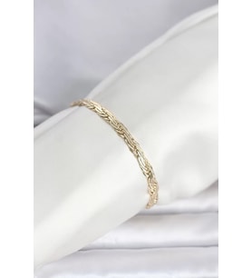 CM 14K Gold Renk Ezme Sarmal Zincir Model Kadın Bileklik - TJ-BB8299