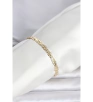 CM 14K Gold Renk Ezme Sarmal Zincir Model Kadın Bileklik - TJ-BB8299