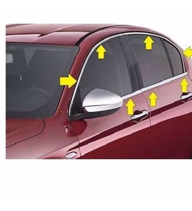 Fiat Egea Krom Cam Çerçevesi 8 Prç 2015 ve Sonrası Hb (Gri)