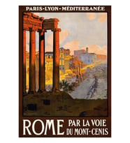 Seyahat Posteri: Roma Tablo Ahşap Poster Dekoratif