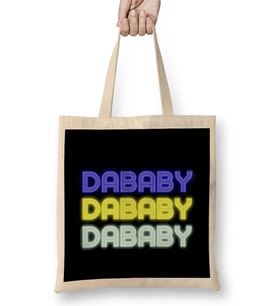DaBaby Hip Hop Rap Logo Bez Çanta Uzun Saplı