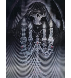 3 Boyutlu Resim 3 Farklı Resim Değişenli Halloween İskelet Tablosu 30X40 Cm