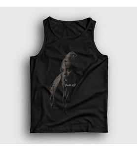 Presmono Unisex Siyah Foff Billie Eilish Atlet 154190tt