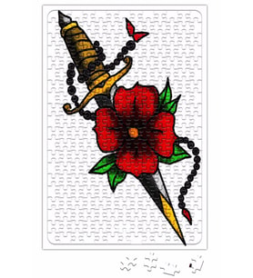 Rosa e Punhal Puzzle 240 Parça Yapboz