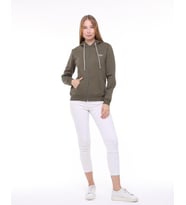 Backpacker Kadın Sweatshirt Kapüşonlu Fermuarlı Haki