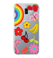 PrintiFy Samsung Galaxy J6 Plus 2018 ile Uyumlu 1mm Slim Fit Water Color 5 Baskılı Şeffaf  Kılıf