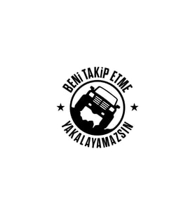 Miyrem Sticker Serisi Beni Takip Etme Sticker (Siyah)