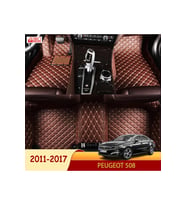 Miren Peugeot 508 2011-2017 Uyumlu 5d Havuzlu Suni Deri OTO PASPAS (Kahverengi)