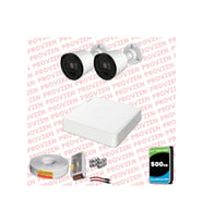 Provzen RV Hikvision 2 Kameralı Full HD 20mt Gece Görüşlü Güvenlik Kamerası Olay Anında bildirim
