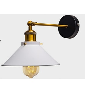Rys Retro Metal Dekoratif Mafsallı Akrobatik Beyaz Duvar Aplik Çap.23 cm