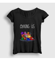 Presmono Kadın Siyah Couch Among Us T-Shirt 77182tt