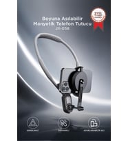 Torima Telefon Tutucu Boyuna Asılabilen Manyetik Tutucu JX058 Gri