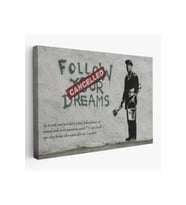 Bansky'nin Hayallerini Takip Et - İptal Edildi İsimli Eseri Kanvas Tablo-5009