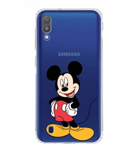 Samsung Galaxy M10  Kamera Korumalı Kapak Mickey Mouse Tasarımlı  Şeffaf  Kılıf