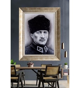 Gümüş Çerçeveli Atatürk Tablo za312