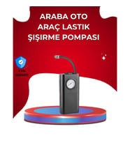 Mey İthalat® USB Şarjlı Kompakt Elektrikli Hava Kompresörü 3000 mAh