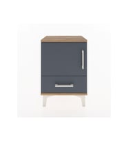 Arges Komodin 2 Raflı Tek Kapaklı 44x30x64 Çam-Antrasit