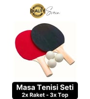 Masa Tenisi Raket Seti 2 Adet Raket 3 Adet Pinpon Topu Ahşap Saplı Dayanıklı Ve Hafif Oyun Ekipmanı