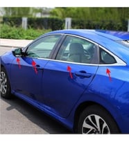 Honda Civic Krom Cam Çıtası 8 prç. 2017-2020 arası Paslanmaz Çelik